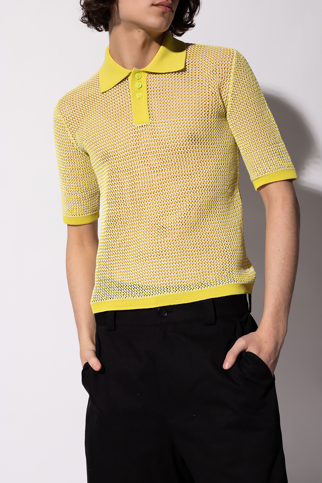 Bottega Veneta Openwork polo banho shirt